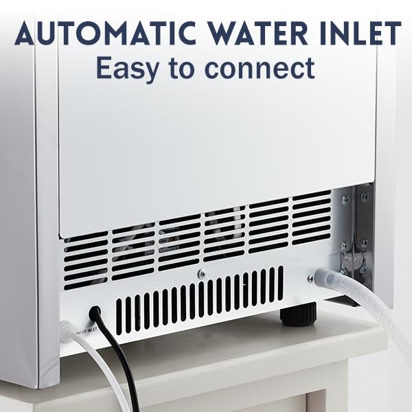 Garvee Ice Maker 265 LBS/24H, 55 Lb Storage, 450W, 120 Cubes/15 Min, Stainless Steel Under Counter for Bars Cafes Homes Businesses