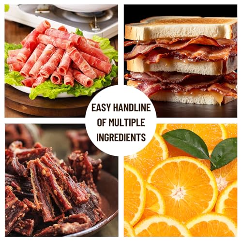 Garvee Manual Frozen Meat Slicer, 14'' Stainless Steel Meat Cutter, Beef Mutton Roll for Hot Pot Kbbq Food Slicer Slicing Machine for Home Cooking of Hot Pot Shabu Shabu Bbq