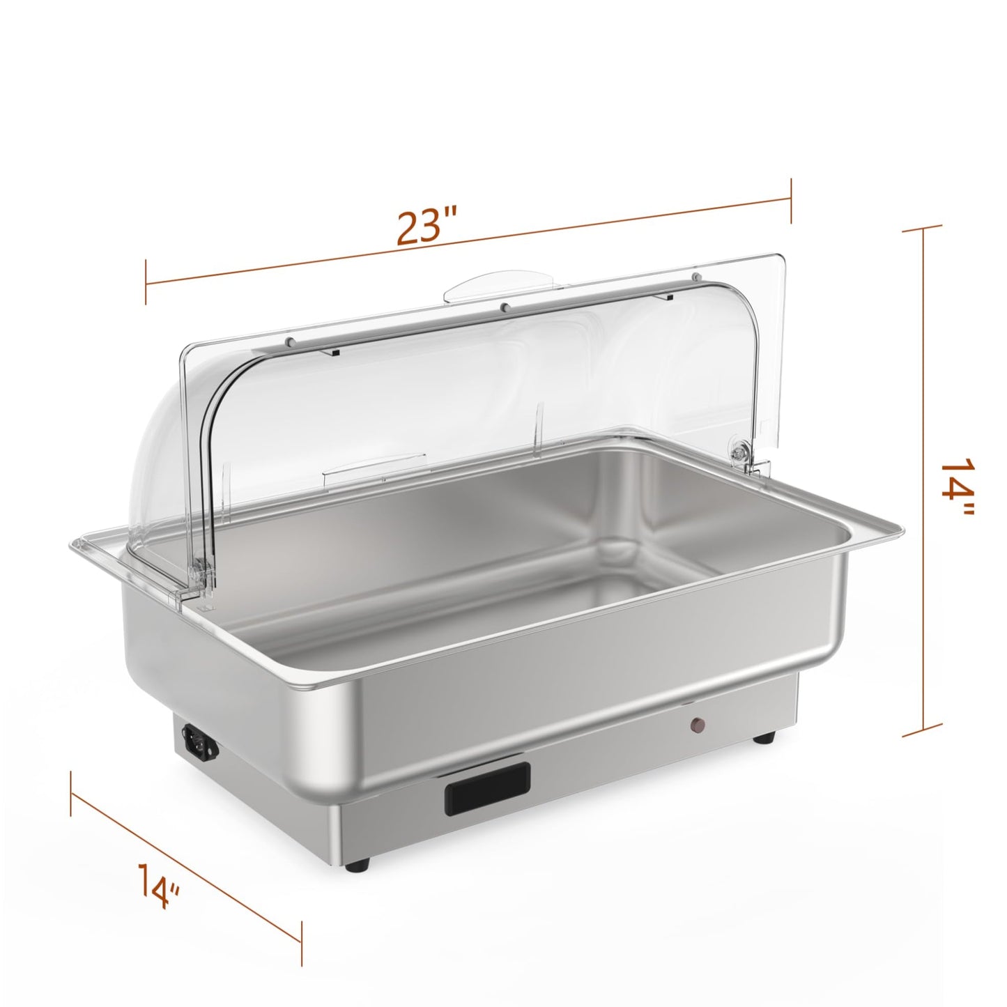 Garvee Electric Chafing Dishes 2 Pack Buffet Set 9 QT Full Size, NSF Stainless Steel Roll Top Catering Chafer Server Food Warmer with Cover for Party Wedding Banquet