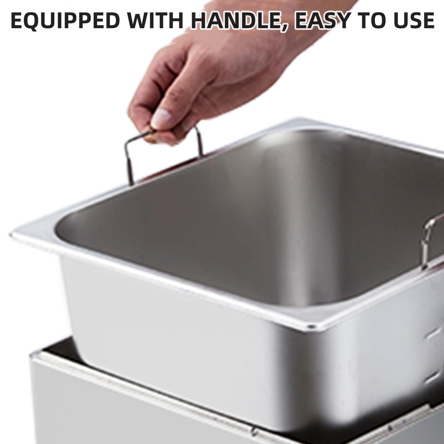 Garvee 11.6QT Electric Deep Fryer w/Basket & Lid, 11L Countertop Kitchen Frying Machine, Temperature Adjustable Stainless Steel French Fryer for French Fries Donuts Onion Rings 5000W