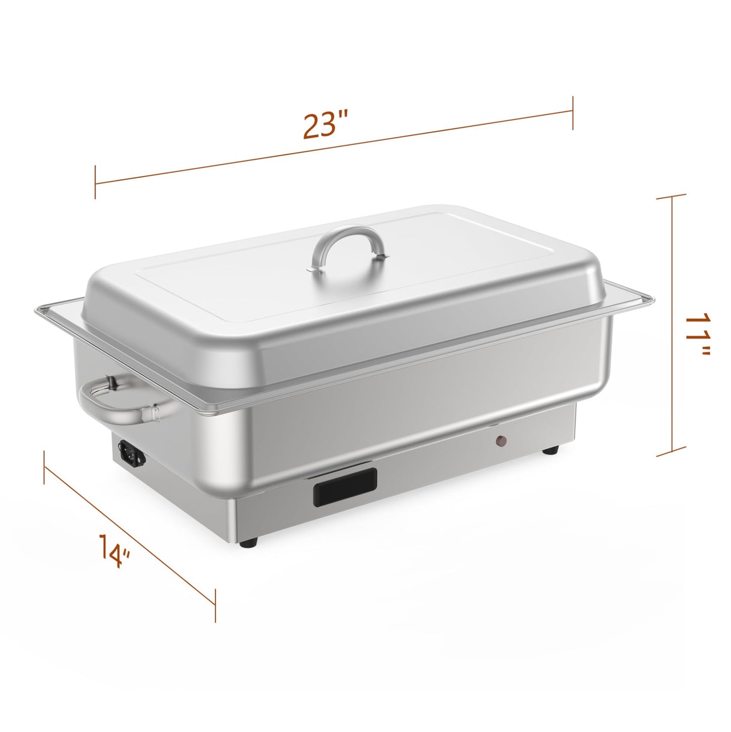 Garvee 2 PACK Electric Chafing Dish Buffet Set 9QT Buffet Food Servers and Warmers Digital Display Temperature with 1 Full-size Pan & 2 Half-size Pan Stainless Steel for Parties Weddings Caterings