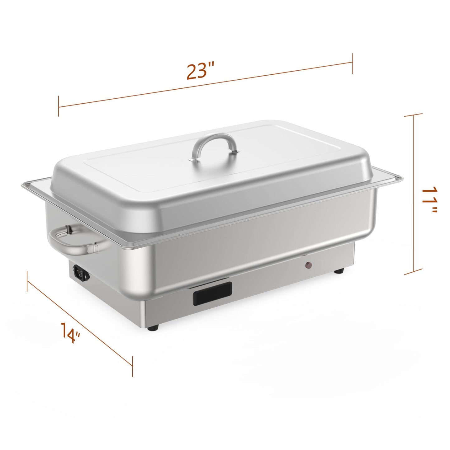 GARVEE 2-Pack Electric Chafing Dish Buffet Set - 9QT Stainless Steel Food Warmers with Temperature Control Display for Weddings, Parties & Catering Events