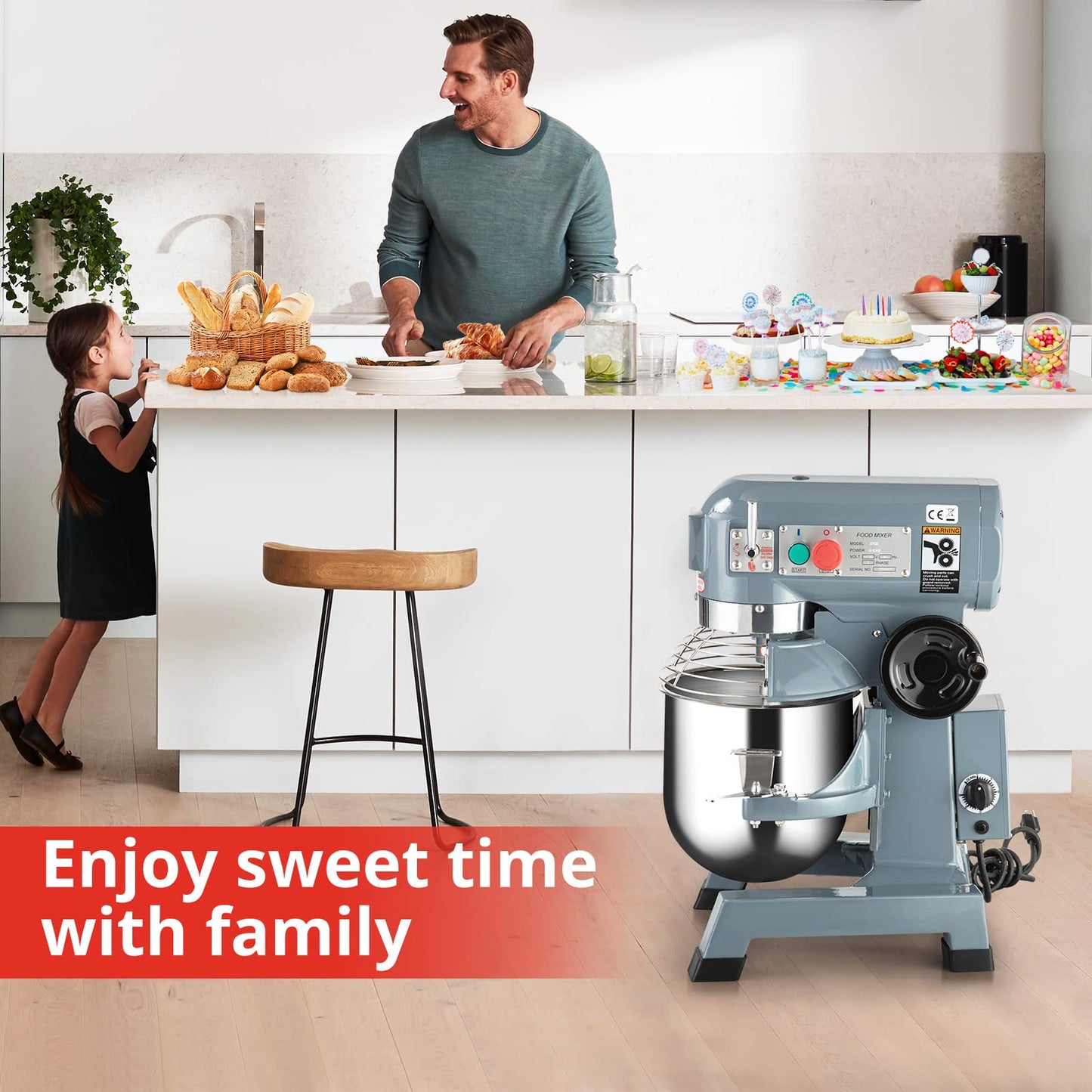 Garvee Commercial Stand Mixer 15Qt with Timing Function, 600W 3 Speeds Adjustable, Stainless Steel Bowl Stand Mixer With Safety Guard, Premium for Schools Bakeries Restaurants Pizzerias