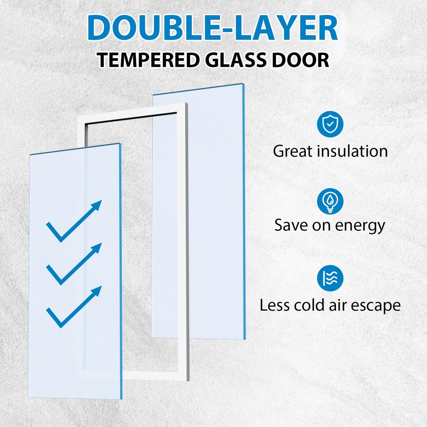 Garvee Commercial Display Refrigerator, 12.4 Cu.Ft Beverage Cooler, LED Light, Adjustable Shelves, Glass Door, Auto-Defrost, 360° Air-Cooling, Suitable for Bars and Stores