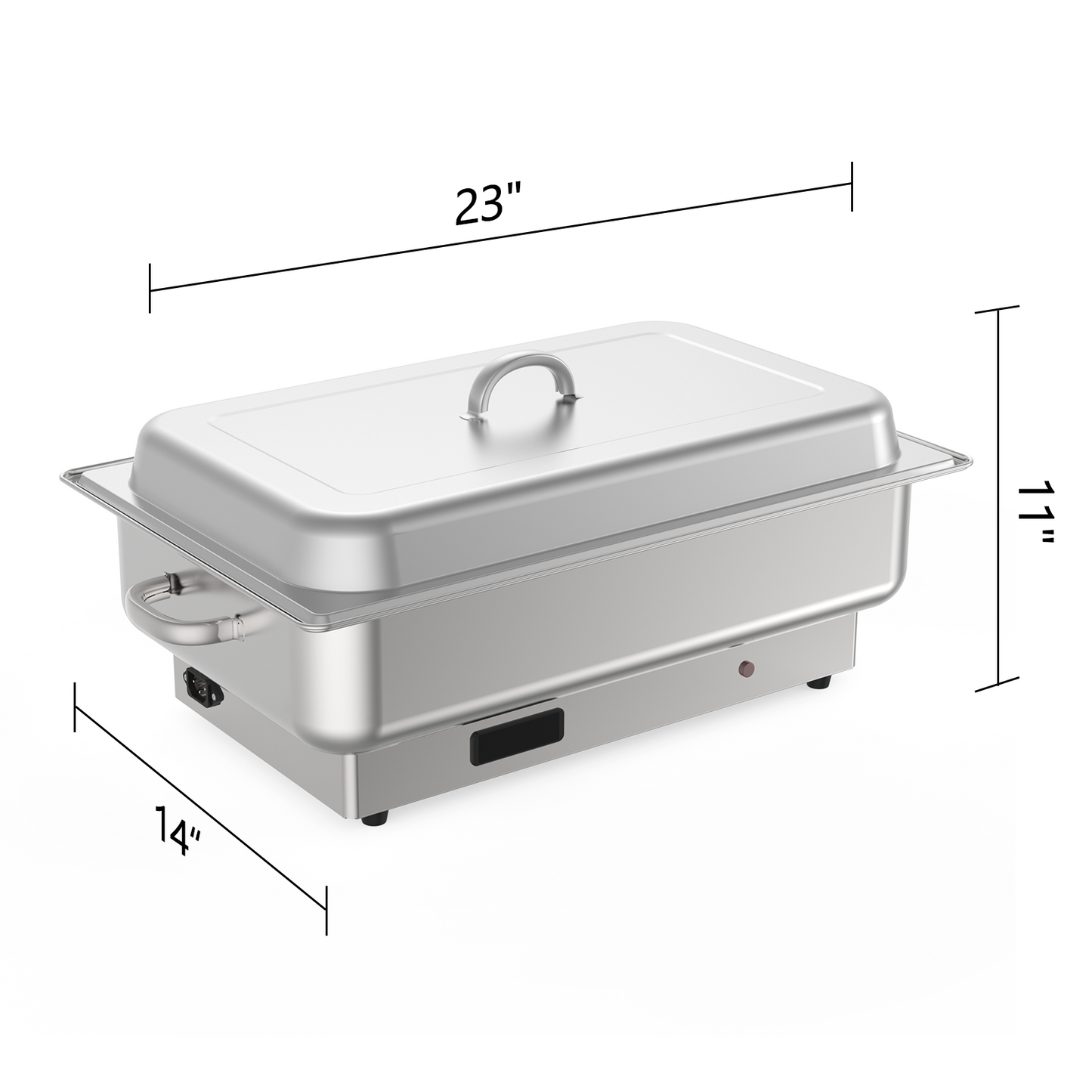 Garvee 9QT(2×1/2Pan)Electric Chafing Dish with Temperature Control, Stainless Steel Buffet Servers and Warmers, Electric Chafing Dish Set with Temperature Control for Catering