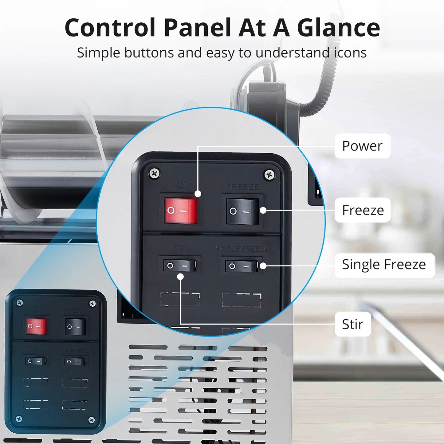 Garvee 12L/3.2 Gal Commercial Slushy Machine Frozen Drink Margarita Machine Smoothie Self-Cleaning for Snow Melts Home Coffee Shops Restaurants