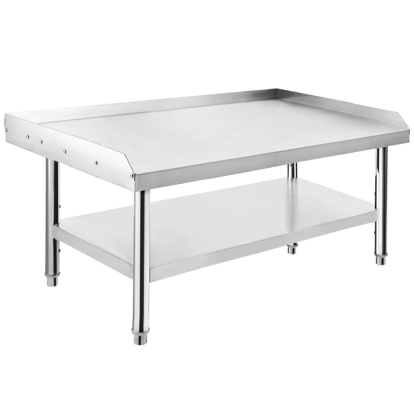 GARVEE 48"L x 30"W x 24"H Stainless Steel Grill Stand Table - Heavy-Duty, Adjustable Undershelf, Easy to Assemble, for Home and Commercial Kitchens