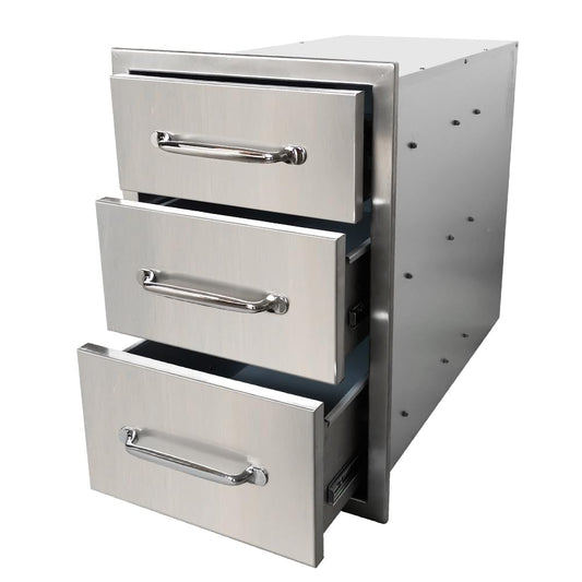 Garvee Stainless Steel SingleLayer BBQ Drawers for Outdoor Kitchen - 14 x20.5 x 23 Inch