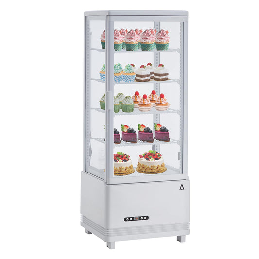 Garvee Commercial Refrigerator - 3.46 cu.ft. 98L, Upright Beverage Cooler, Countertop Design with LED Light, Ideal for Home, Store, Gym, Office, and Cafe Restaurant