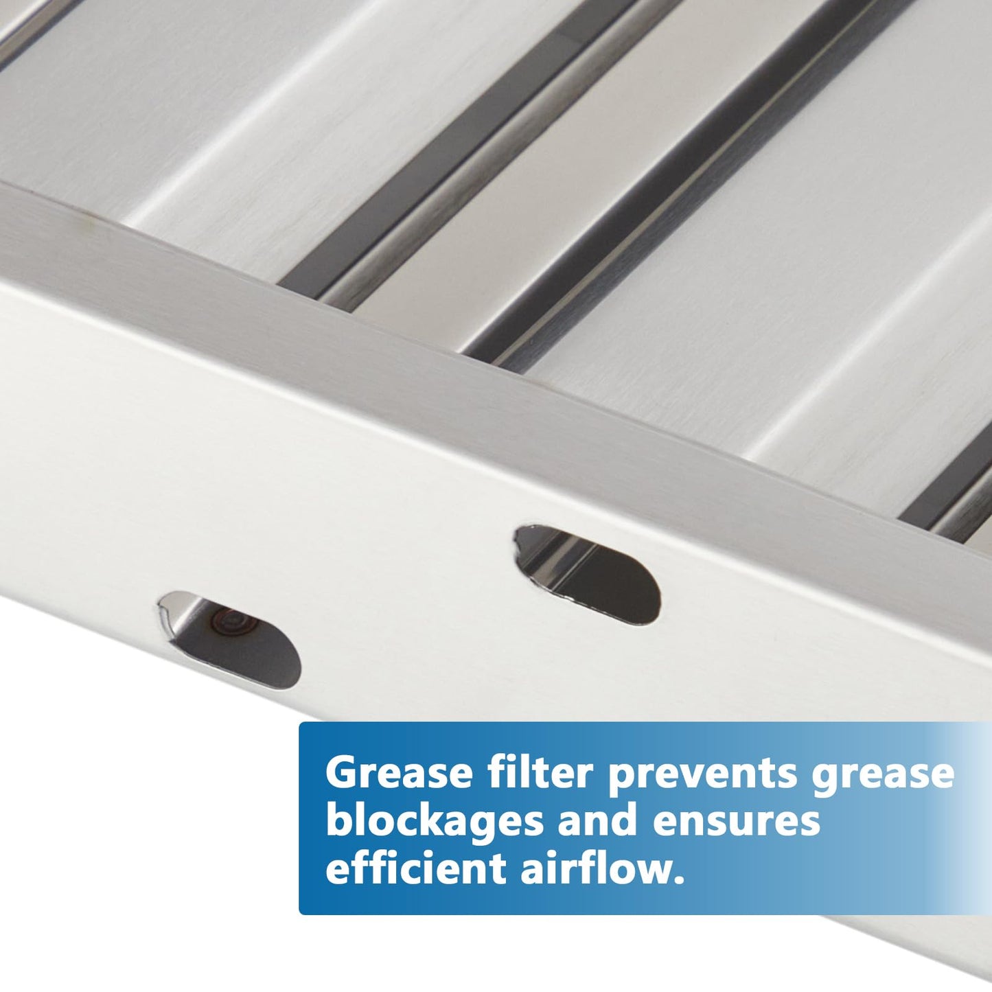 Garvee Commerical Hood Filters 19.5W x 15.5H Inch, 430 Stainless Steel 5 Grooves, Range Hood Filters for Restaurant Kitchen Exhaust Hoods, Pack of 6