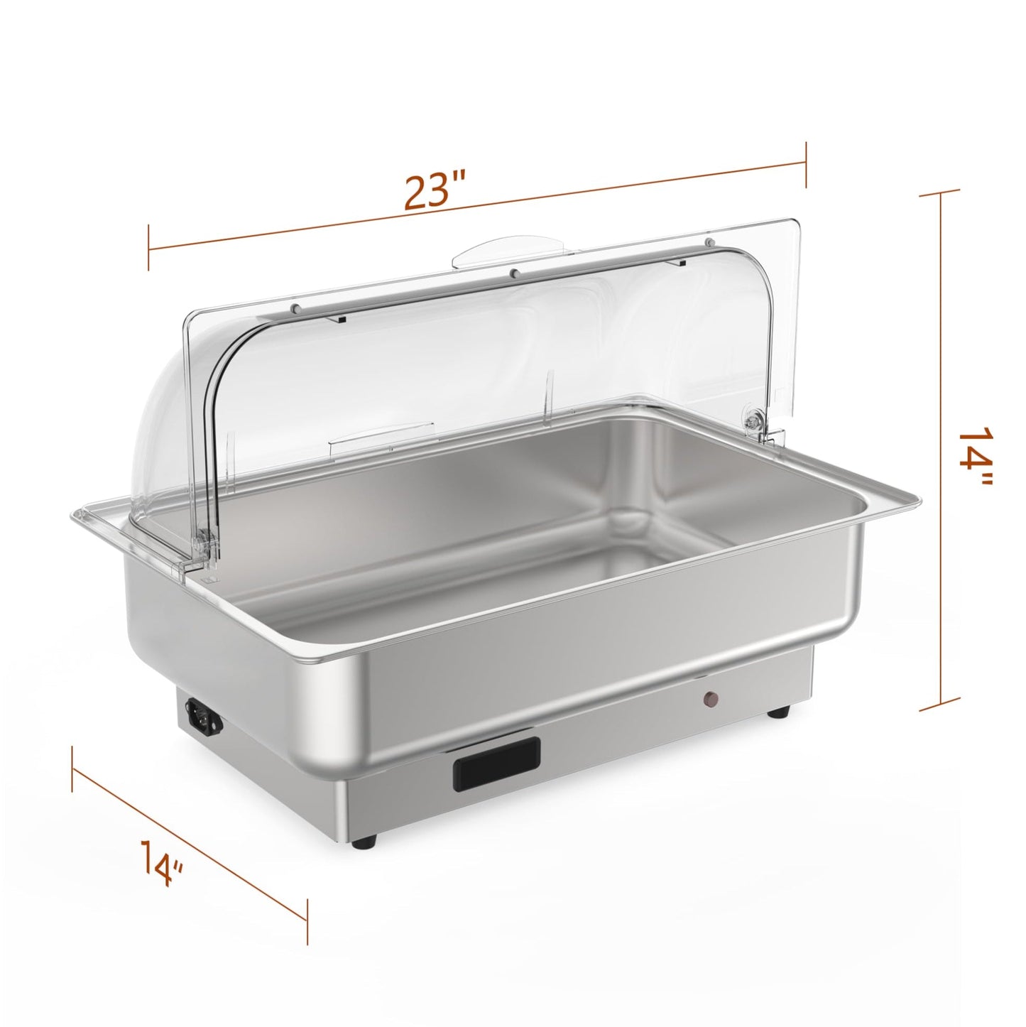 Garvee 2 Pack Electric Chafing Dishes Buffet Set 2 x 4.5 QT Size, NSF Stainless Steel Roll Top Catering Chafer Server Food Warmer with Cover for Party Wedding Banquet