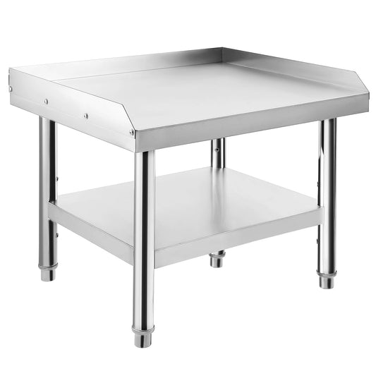 GARVEE 24"L x 28"W x 24"H Stainless Steel Equipment Grill Stand - Grill Table with Adjustable Undershelf for Home, Hotel, and Commercial Restaurant Kitchens