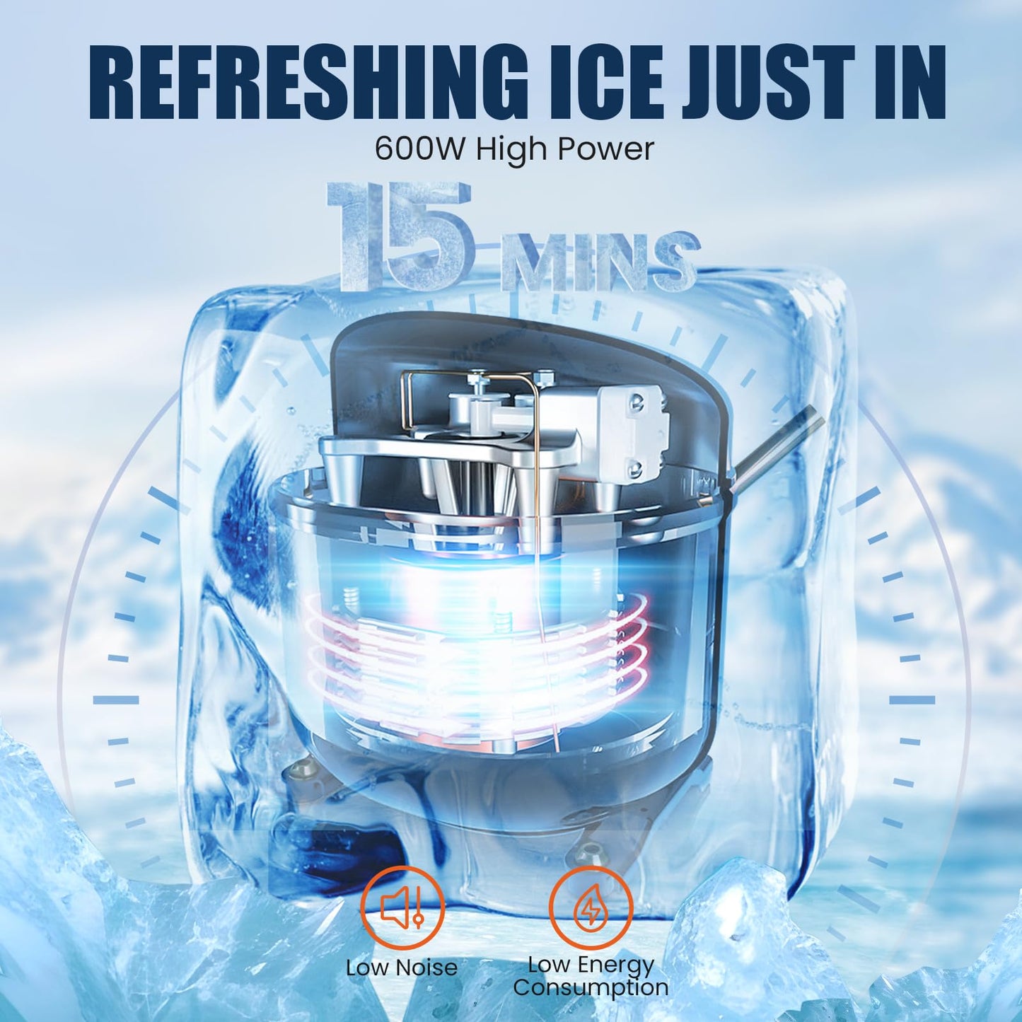 Garvee Commercial Ice Maker Machine 350Lbs/24H, Pro Compressor&ETL Approval, Industrial Ice Machine, 250Lbs Storage Bin, 700W Auto Self-Cleaning, Stainless Steel Ice Maker for Bar/Cafe/Restaurant/Business