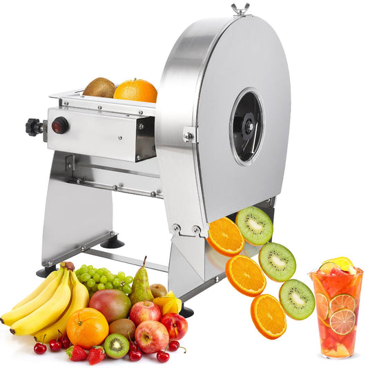 Garvee Commercial Electric Vegetable Fruit Slicer with Adjustable 0.2-10mm Thickness, Stainless Steel, Safe & Easy to Use, Multifunctional for Restaurants