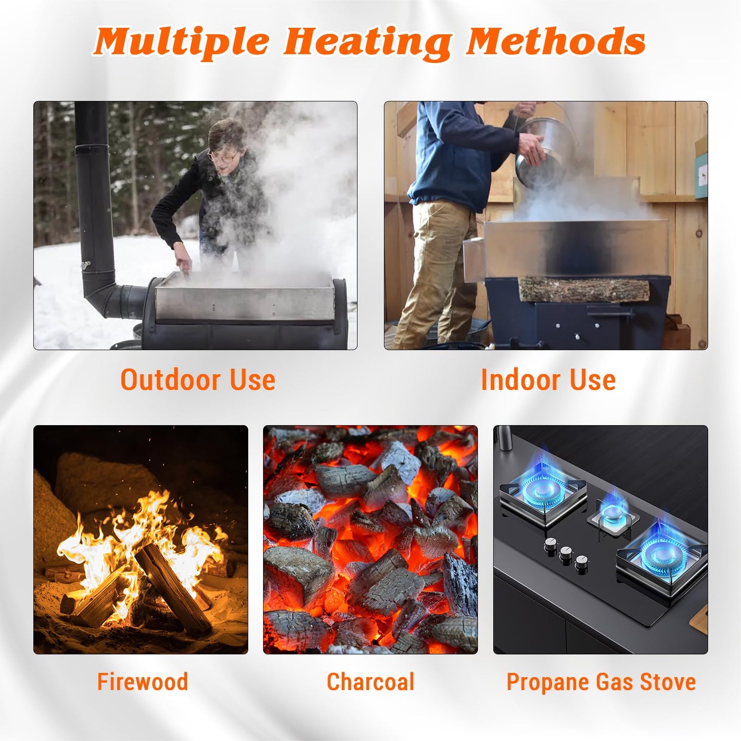 Garvee Maple Syrup Evaporator Pan, 24 x 24 x 9.4 Inch Maple Syrup Pan with Thermometer & 3/4" Throttle Valve, Stainless Steel Maple Syrup Boiling Pan for Making Sweet Maple Syrup