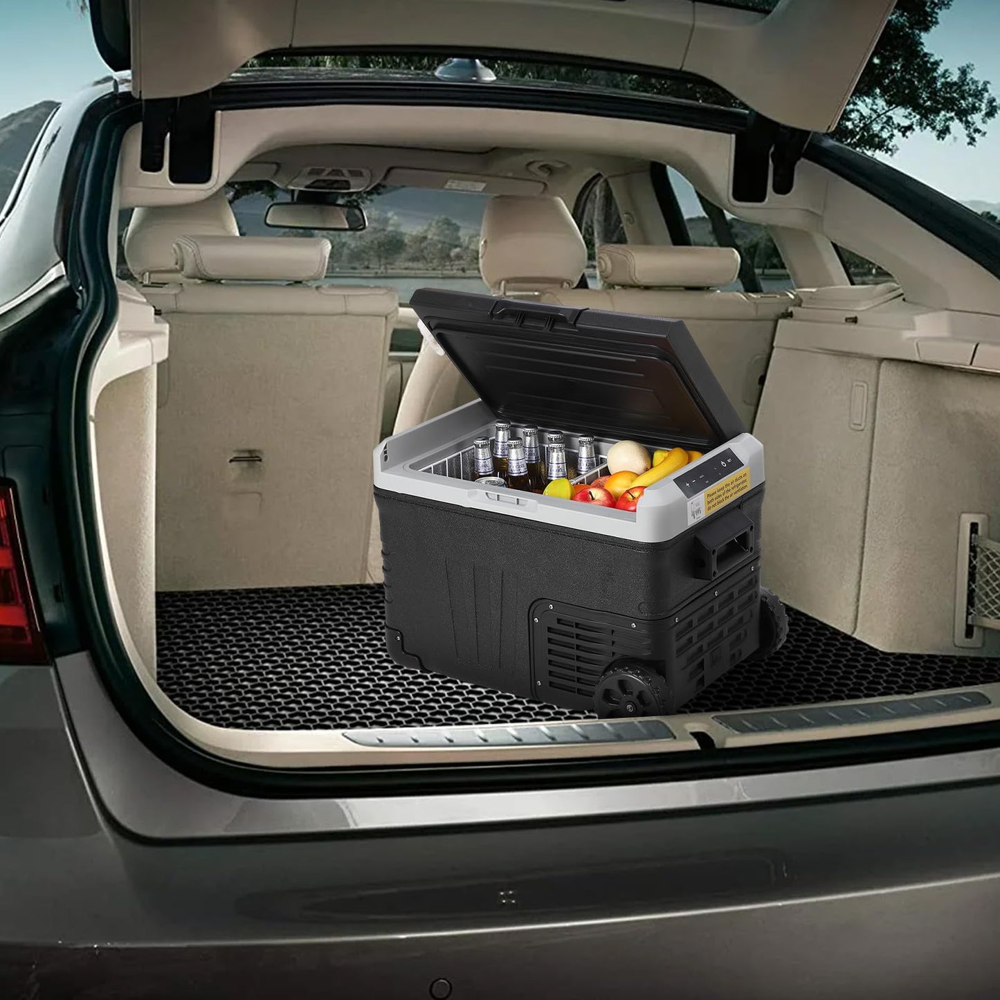 Garvee 37Qt (35L) Dual Zone Car Refrigerator, -4℉-68℉, 12V/24V Electric Cooler, Portable Freezer for Car, Truck, Home Use