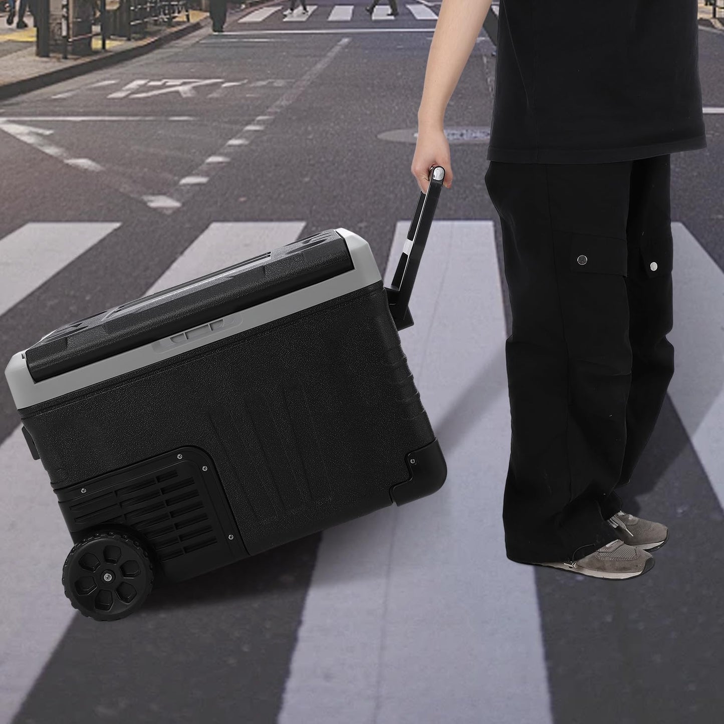 Garvee 37Qt (35L) Dual Zone Car Refrigerator, -4℉-68℉, 12V/24V Electric Cooler, Portable Freezer for Car, Truck, Home Use