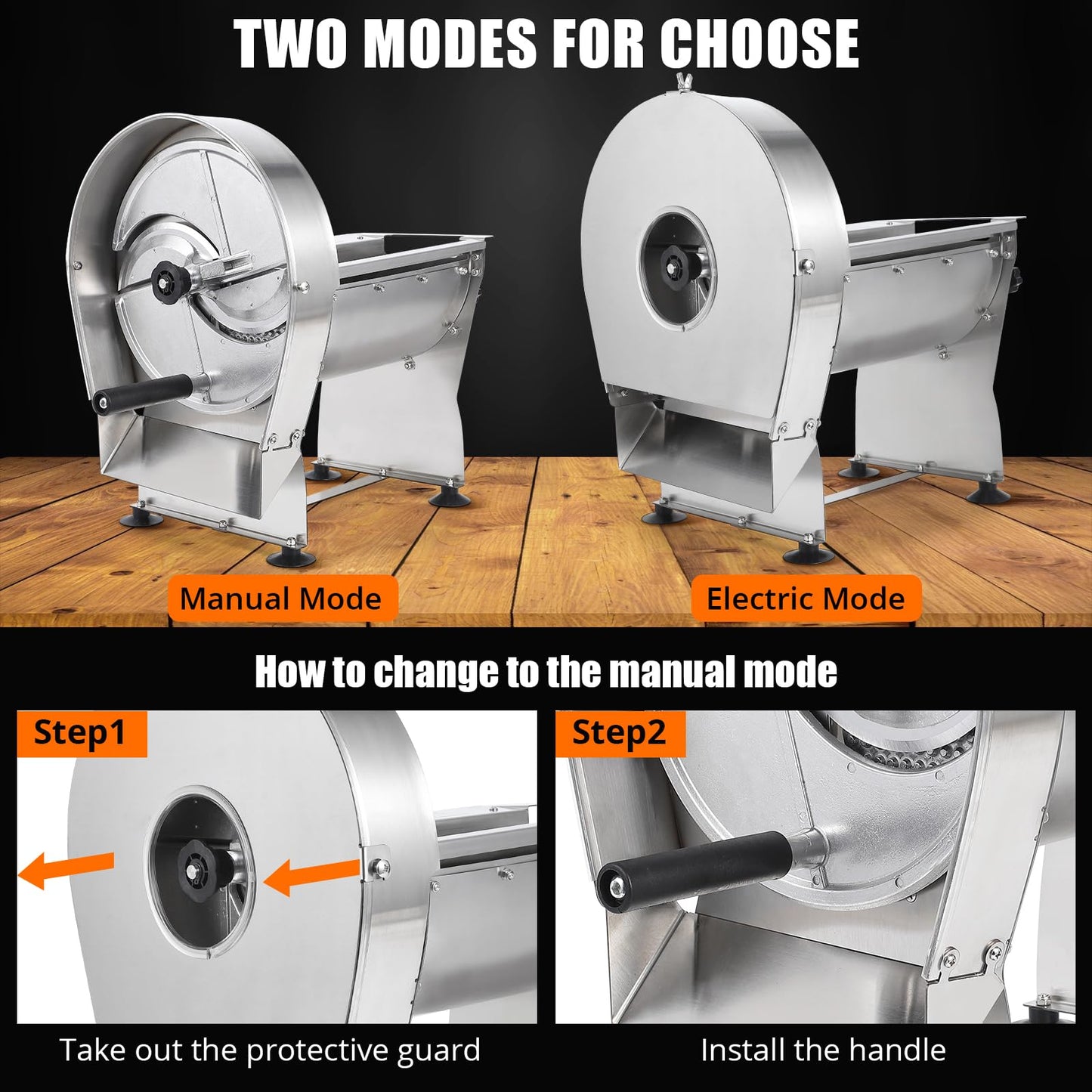 Garvee Commercial Electric Vegetable Fruit Slicer with Adjustable 0.2-10mm Thickness, Stainless Steel, Safe & Easy to Use, Multifunctional for Restaurants