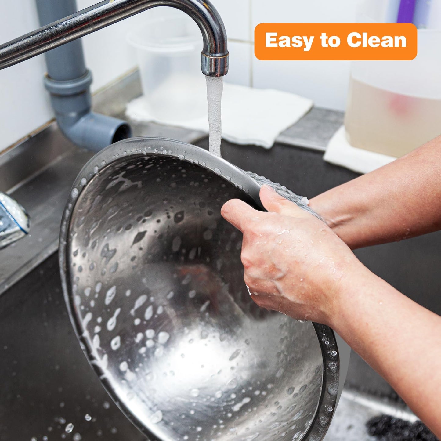 Garvee Chafing Dish Buffet Set 2 Pack 5QT, Stainless Steel Round Chafing Dishes for Buffet with Lid Holder & Glass Lid, Buffet Servers and Warmers for Parties, Wedding, Camping, Dinner, Silver