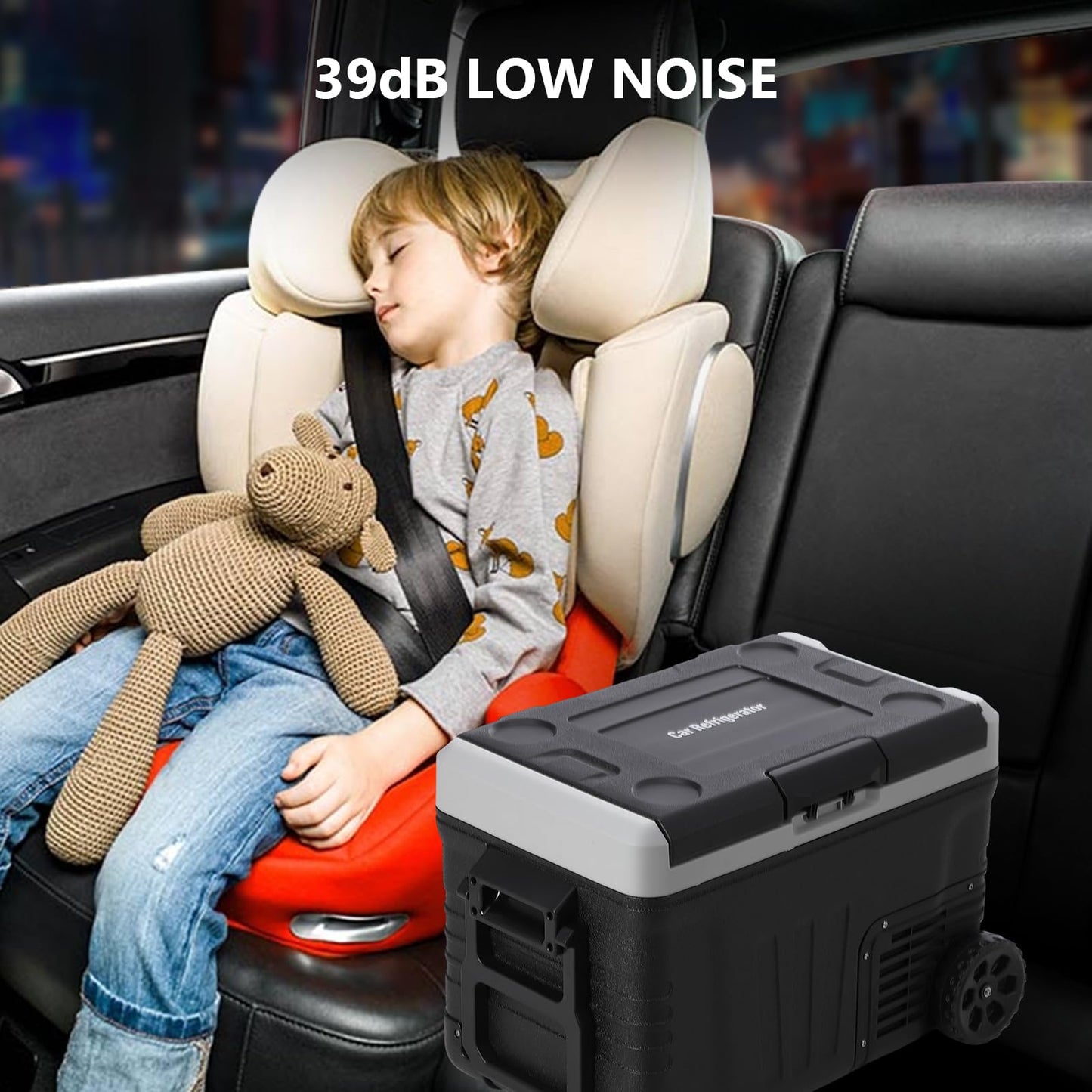 Garvee 37Qt (35L) Dual Zone Car Refrigerator, -4℉-68℉, 12V/24V Electric Cooler, Portable Freezer for Car, Truck, Home Use