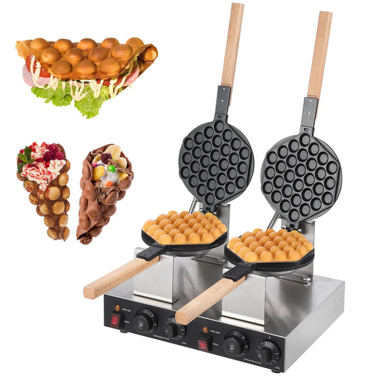 Garvee Bubble Waffle Maker 2800W Commercial Bubble Waffle Maker Machine Non-Stick Egg Waffle Maker Electric Bubble Waffle Baker for Home or Commercial Use
