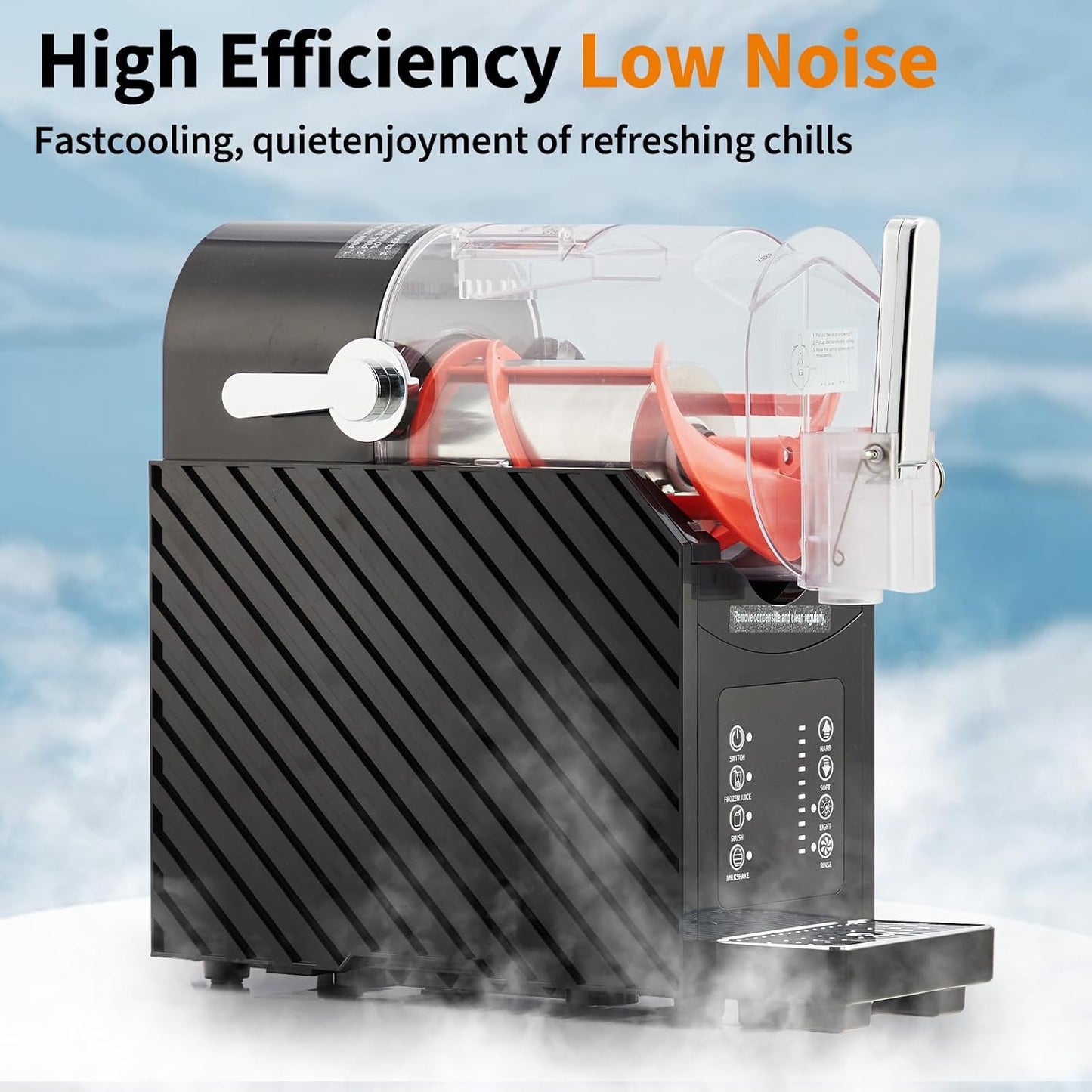 GARVEE 84oz (2.5L) Slushie Machine - Frozen Drink Maker with 3 Preset Modes (Slush, Frappe, Milkshake), LED Display, Auto-Clean, and One-Touch Dispensing for Margaritas, Smoothies, and Ice Cream (Black)