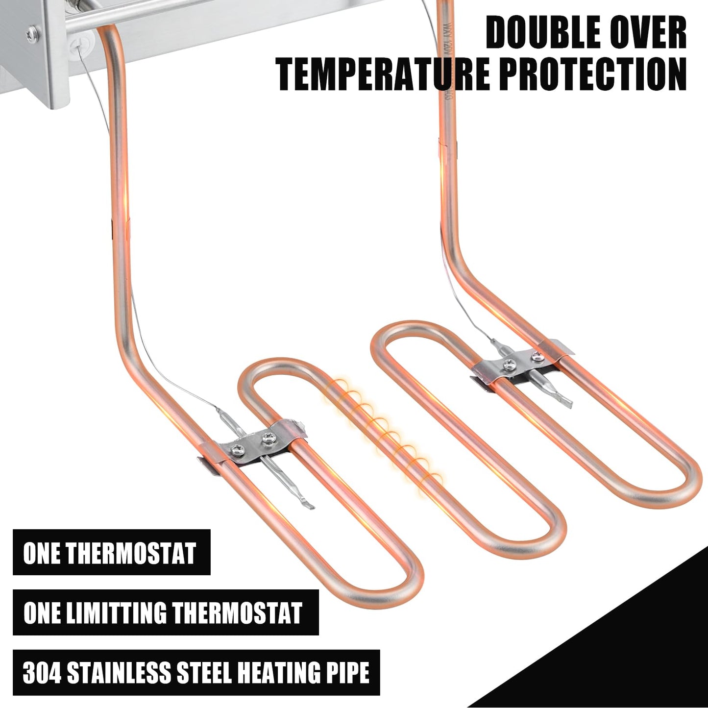 Garvee 3600 Watts 6L+6L Electric Deep Fryer with Basket - Stainless Steel Temperature Control Countertop Fryer for Home/Restaurant (110V)