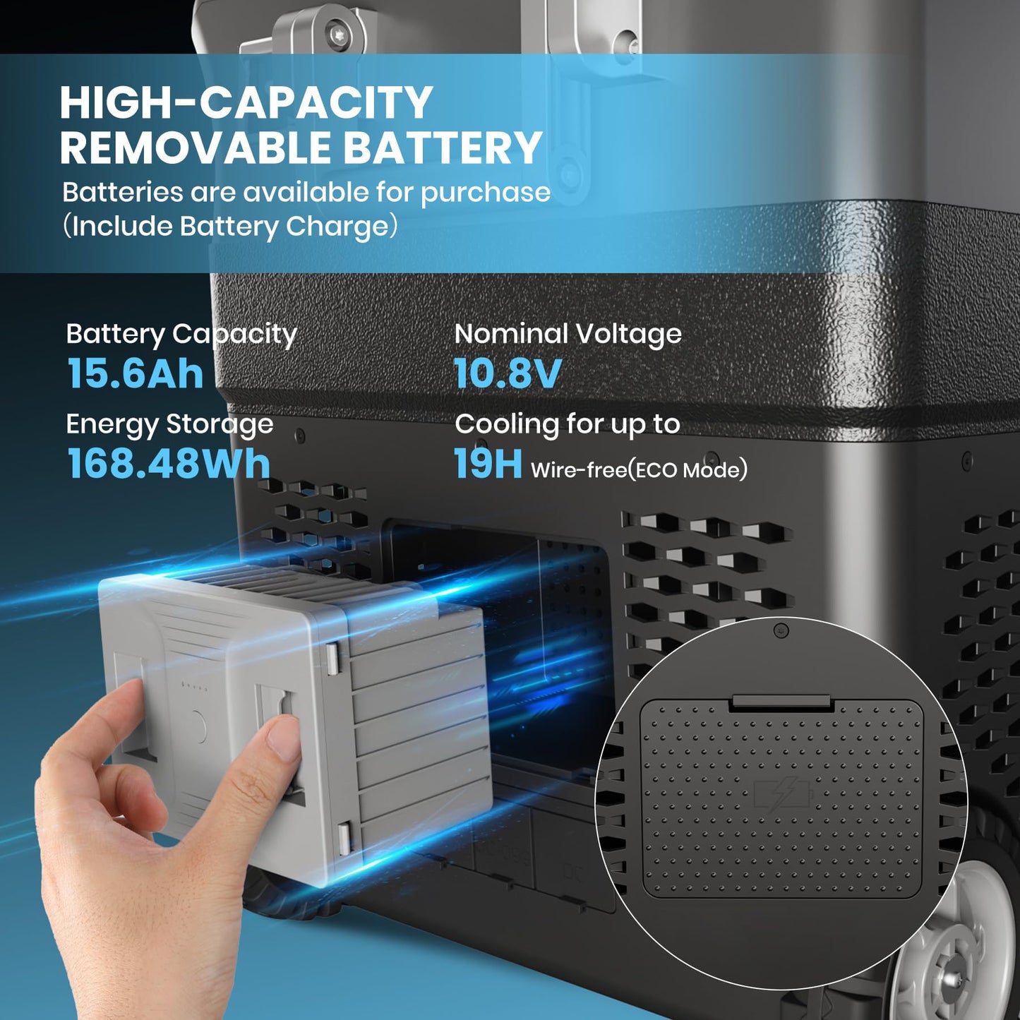 Garvee 12 Volt Refrigerator with Ice Maker,40QT(38L) Electric Cooler, Car Refrigerator Usable Battery Dual Zone,12V Fridge 12/24V DC 110-240V AC for Camping,Travel,Outdoor,Home