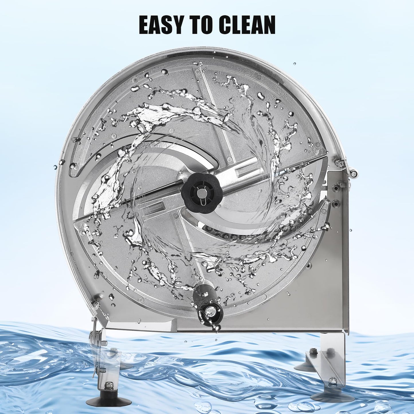 Garvee Commercial Vegetable Slicer Manual Potato Tomato Cutter Stainless Steel Adjustable 0.2-10mm Thickness, Easy Clean, Stable Operation, Suitable for Home and Professional Use