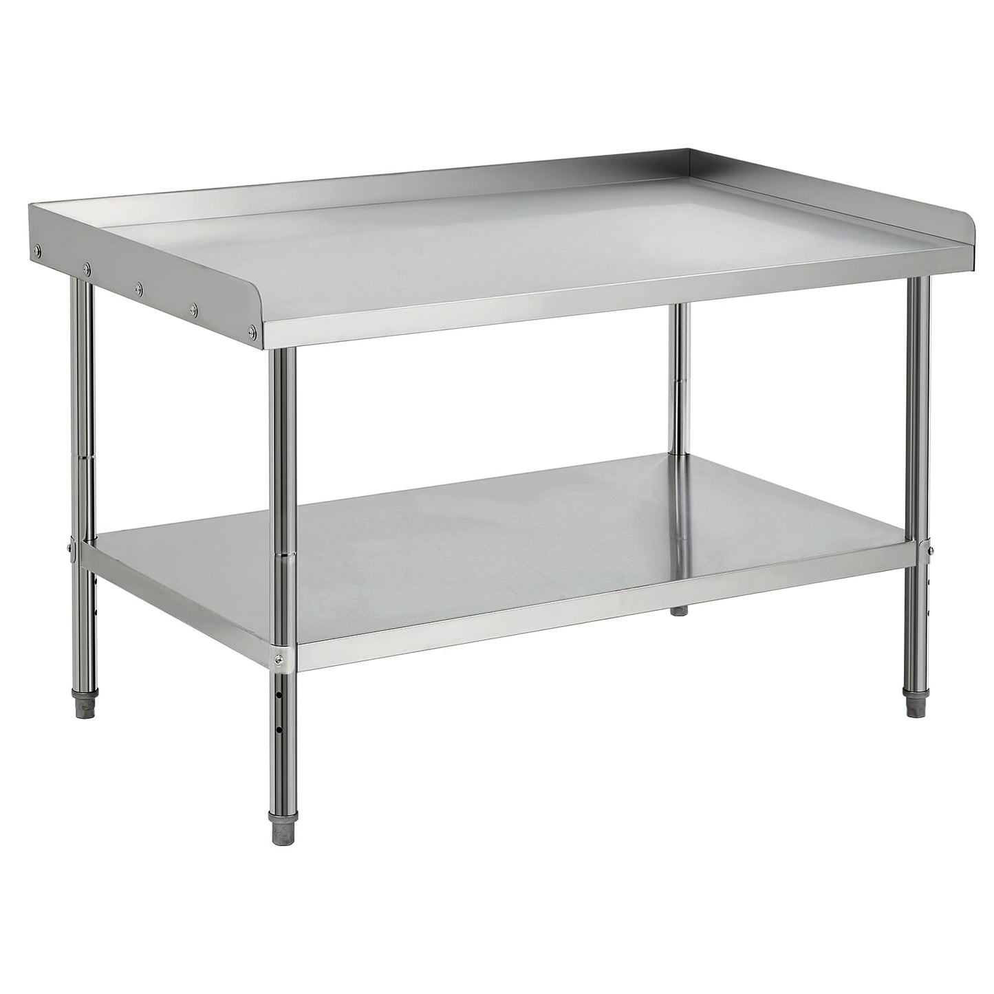 Garvee 48"L x 30"W x 30"H Stainless Steel Grill Stand Table NSF Certified, 400 lbs Capacity, Adjustable Legs, Removable Safety Baffle, Waterproof Tape, Commercial & Home Use