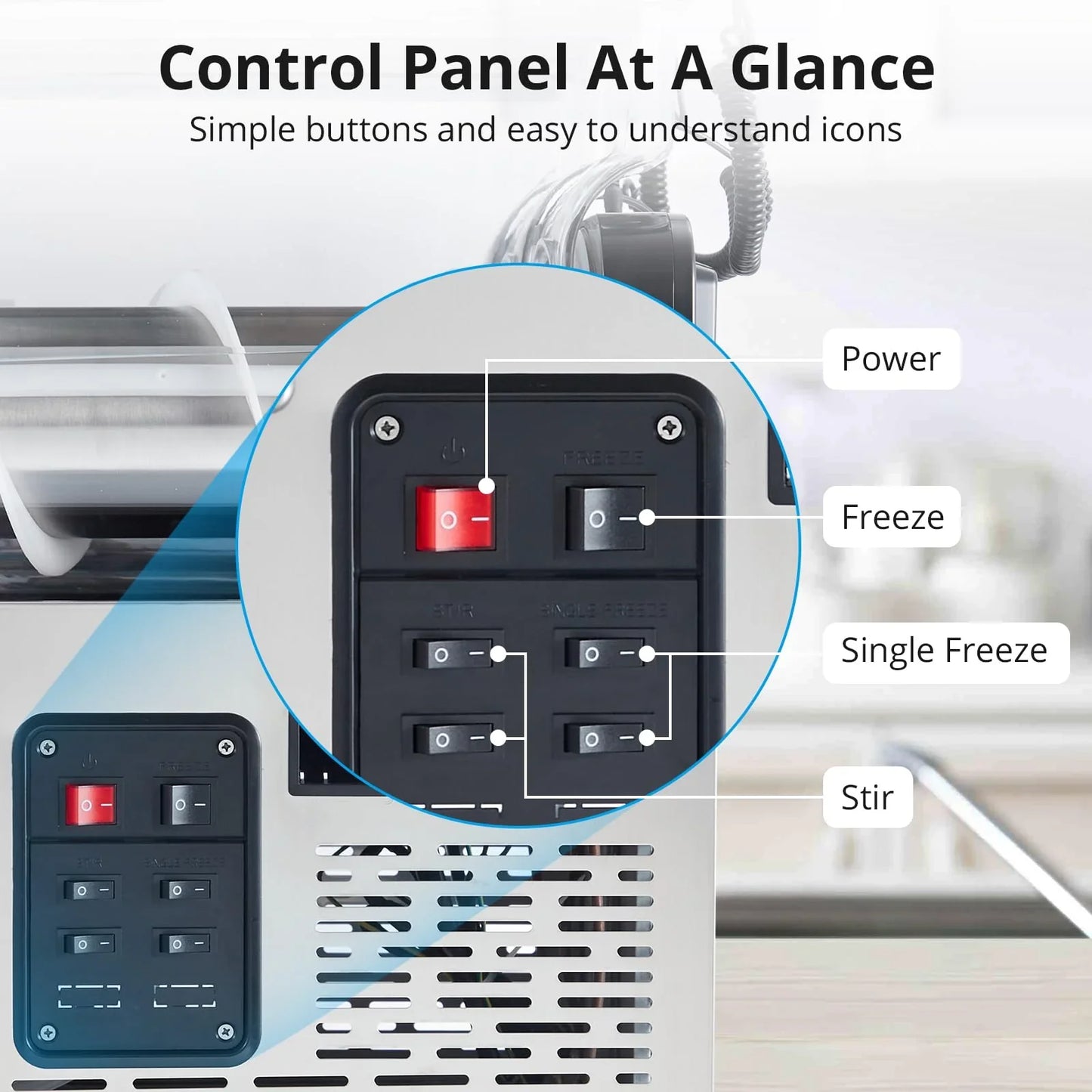 Garvee 24L Commercial Slushy Machine, 700 Watts, Self-Cleaning, Stainless Steel for Margaritas, Snow Melts, Cocktails, Homes, Coffee Shops, Restaurants