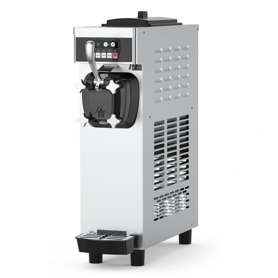 Garvee Commercial Soft Serve Ice Cream Maker 1200W 7L Hopper, 5.8Gal/H Output for Restaurants, Food Trucks, Cafes & Parties (Sleek White, Easy-Clean)